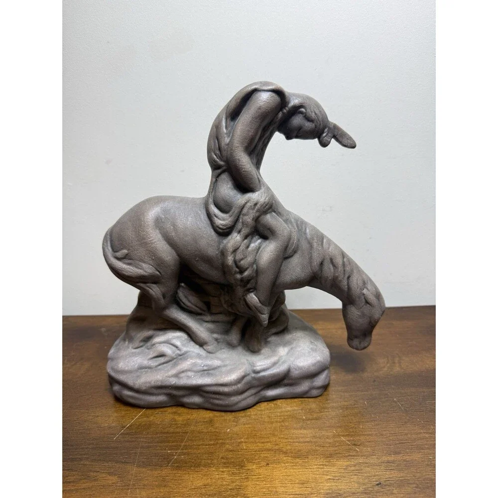 Vintage End Of Trail Native American Indian Horse Ceramic Handpainted 1979